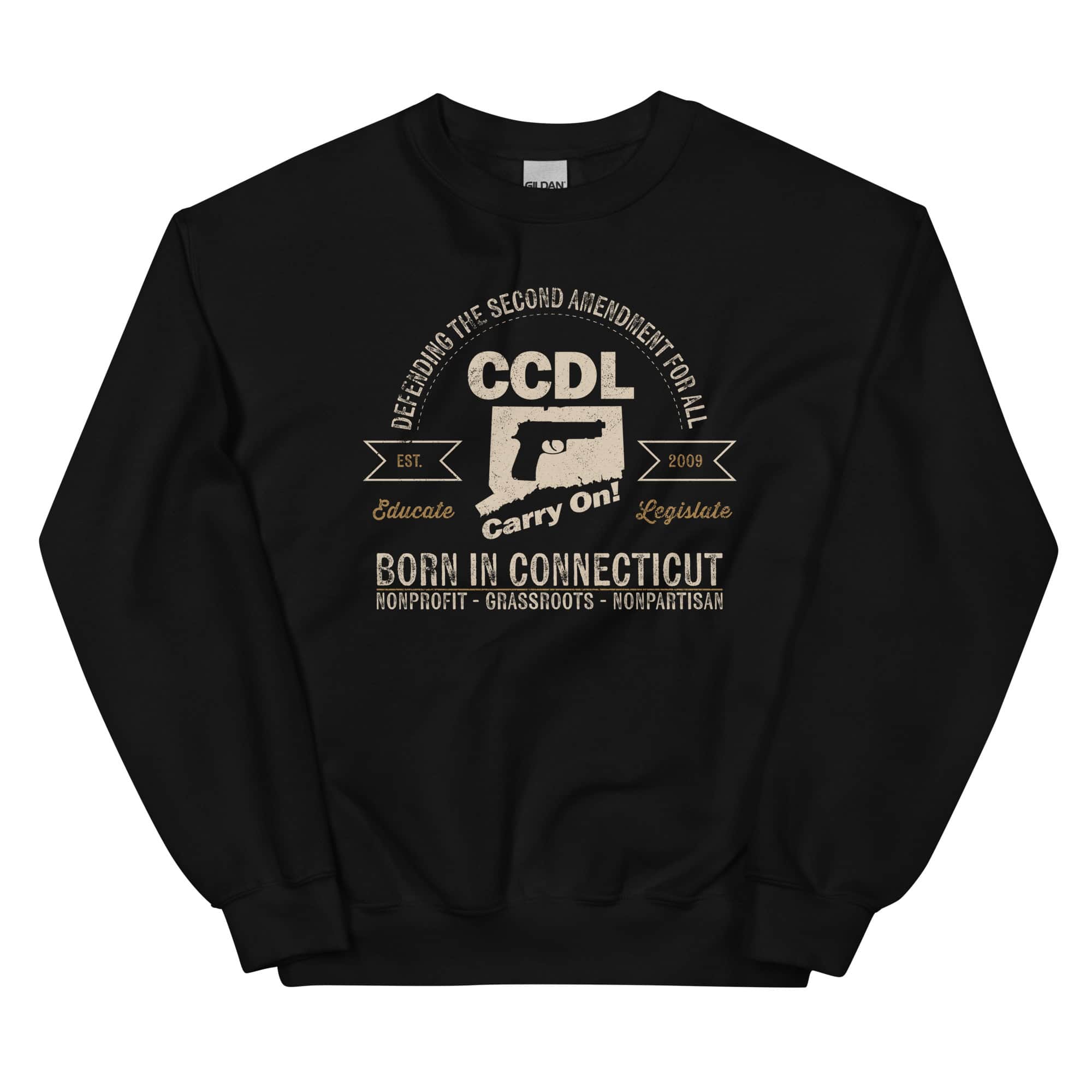 "Born in Connecticut" Retro Unisex Crewneck Sweatshirt