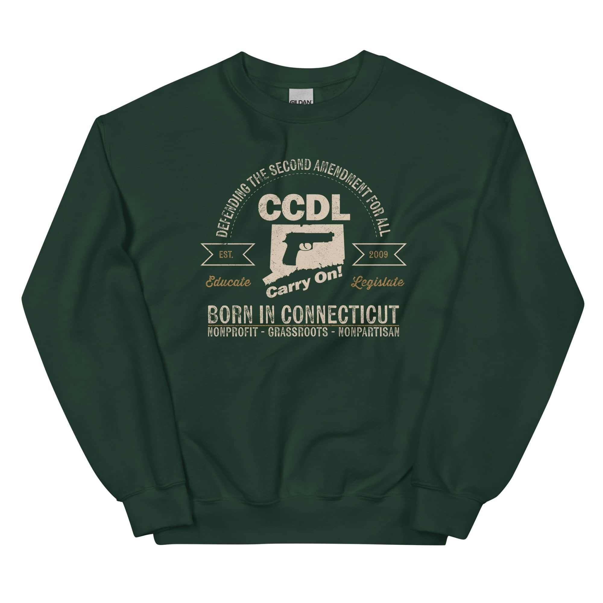 "Born in Connecticut" Retro Unisex Crewneck Sweatshirt - Image 9