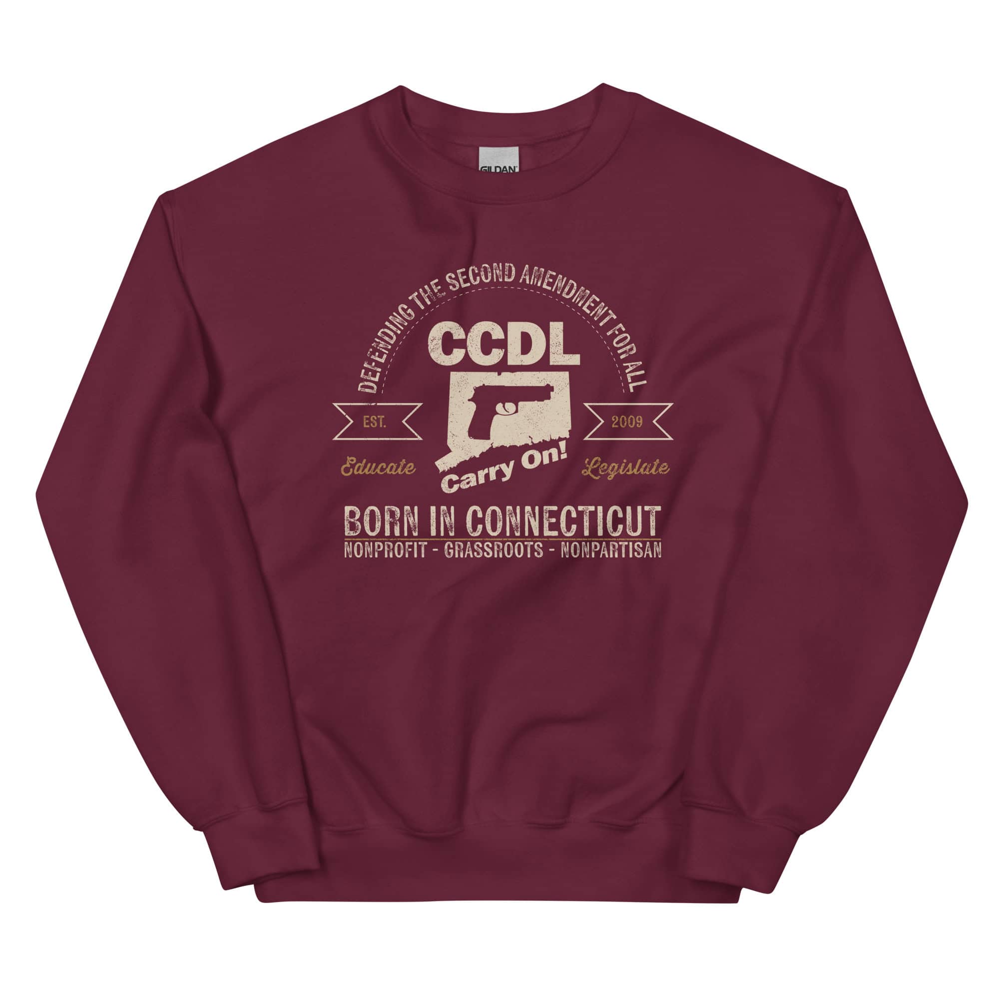 "Born in Connecticut" Retro Unisex Crewneck Sweatshirt - Image 7