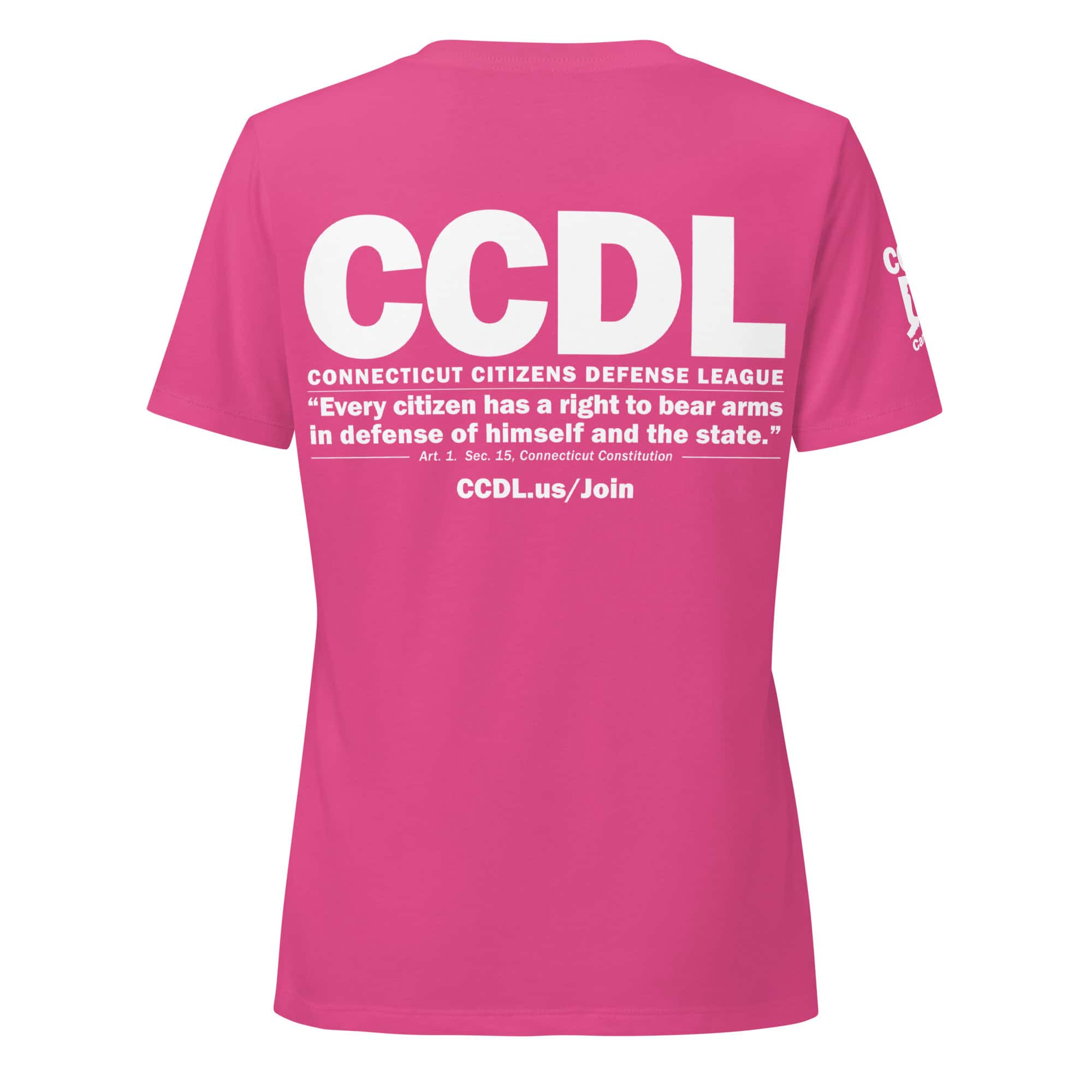 "CCDL Sleeve Logo" Women's Relaxed V-Neck Tee - Image 9