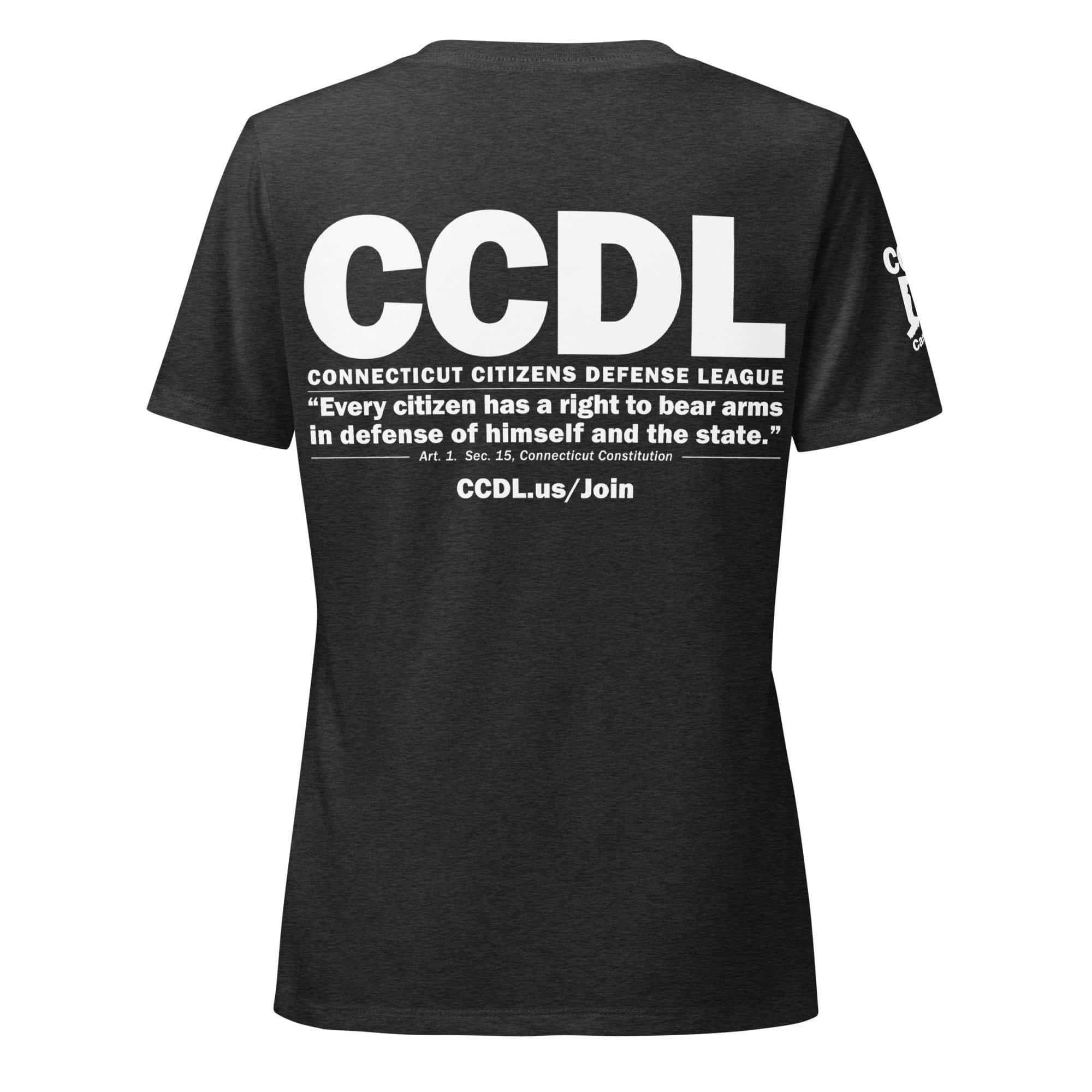 "CCDL Sleeve Logo" Women's Relaxed V-Neck Tee - Image 5