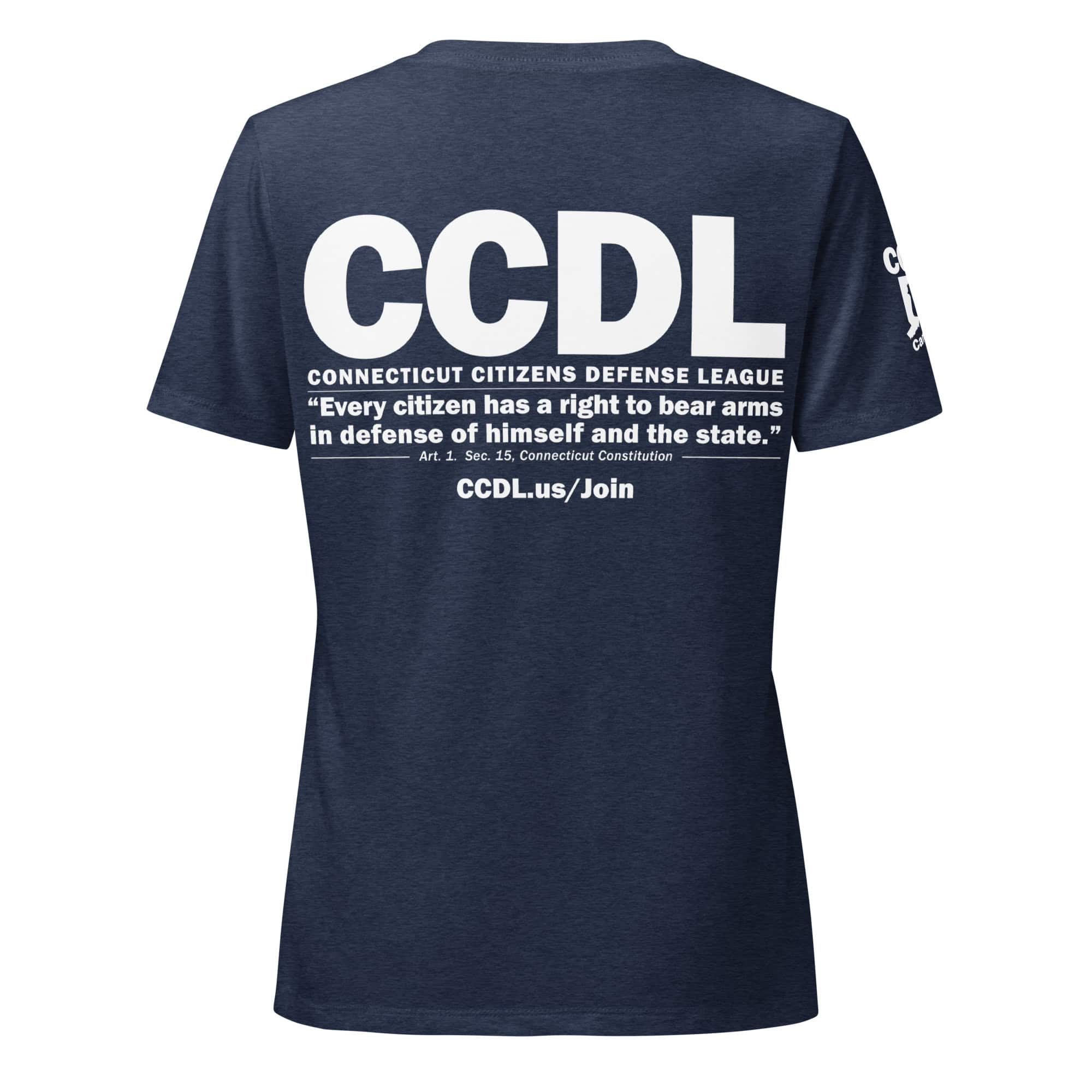 "CCDL Sleeve Logo" Women's Relaxed V-Neck Tee - Image 3