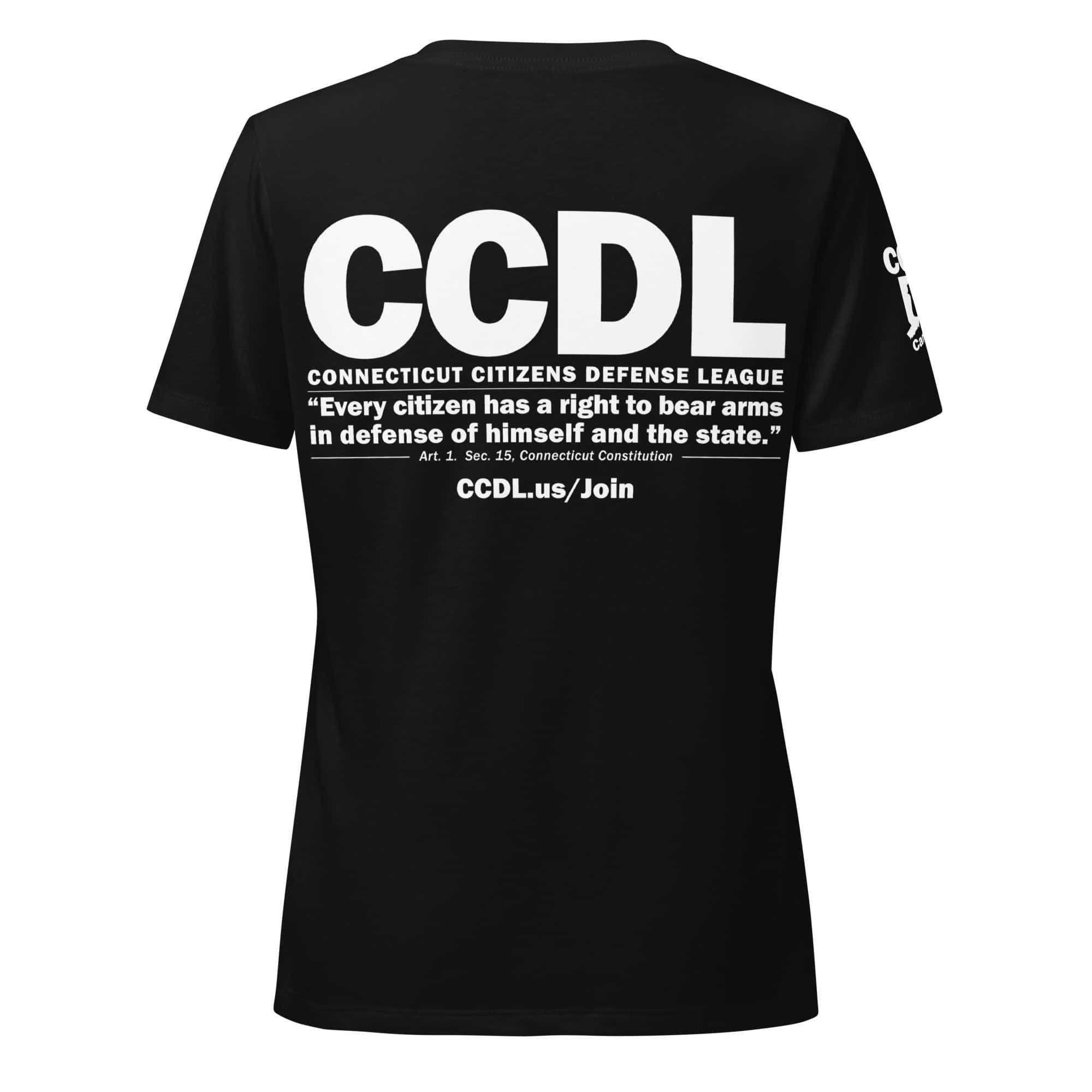 "CCDL Sleeve Logo" Women's Relaxed V-Neck Tee